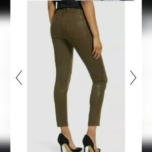 Frame Le Skinny De Jeanne Green Coated Cotton Skinny jeans Size 26 NEW
